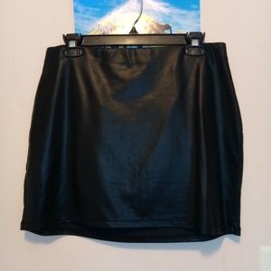 Faux Leather Skirt